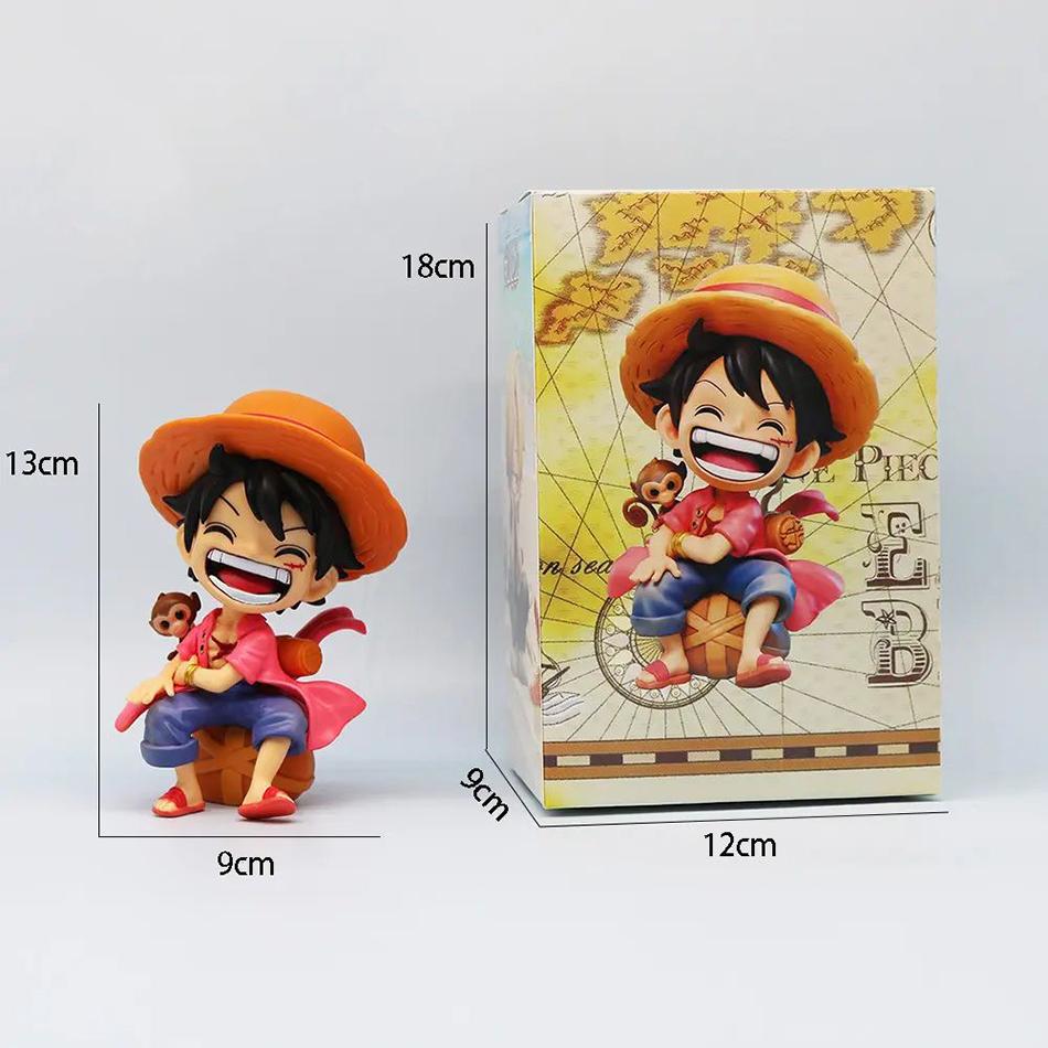 Серия Аниме-Мерчандайза One Piece Луффи Зоро Санджи Q-Версия Сидячая Поза Детская Модель Фигурка Игрушка Подарок Коллекционные Предметы