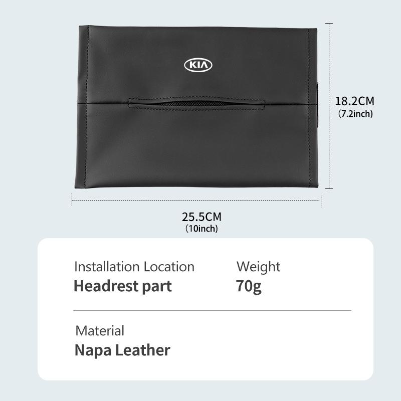 GWXN5 Car Paper Towel Box Sun Visor Hanging Tissue Storage Box For KIA Cerato Proceed Venga Stonic Picanto Sorento Stinger