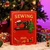 Sewing Calendar Advent 2D Flat Sewing Accessories 2025 Christmas Countdown Calendar for Kids for Adults Living Room Bedroom