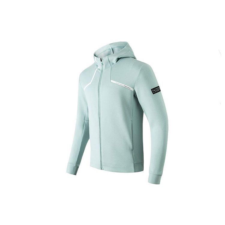 Anta Комплексная серия тренировок с логотипом, повседневная вязаная спортивная куртка с капюшоном, мужские куртки Ark-Blue 152217711-3