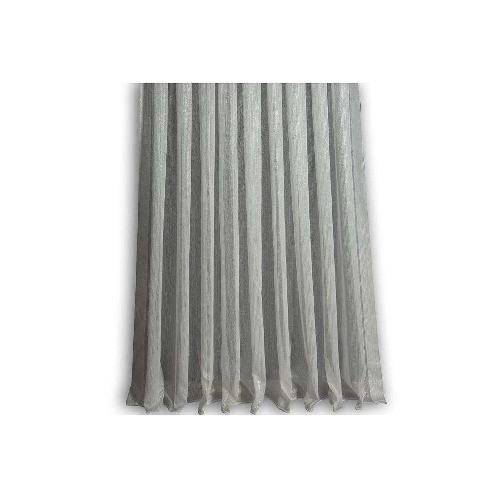 Штора Плоская Тонкая Полосатая (Артурия) Тюлевые шторы с частым ворсом (От 1 до 3 стопок) Посадка серебра