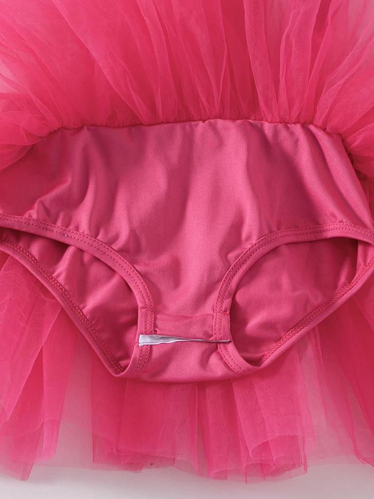 2025 Girls' Ballet Dance Costume: New Sling Leotard Princess Dress with Mesh Skirt