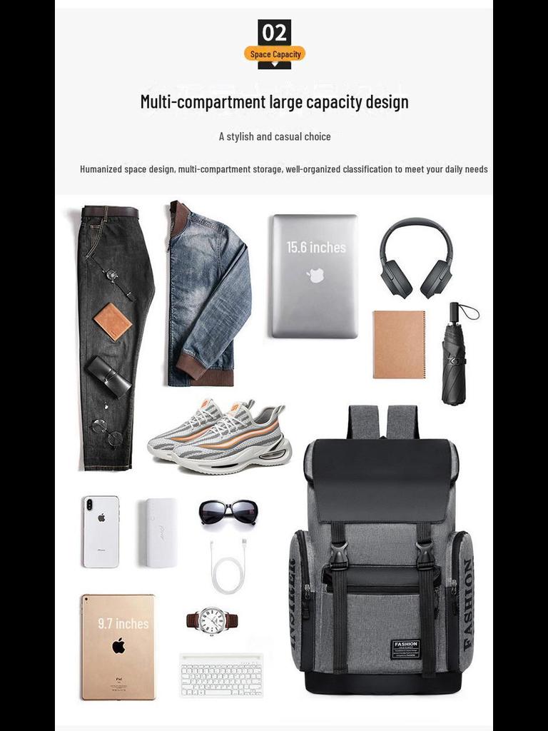 Мужской многофункциональный рюкзак большой вместимости для путешествий, учебы и бизнеса