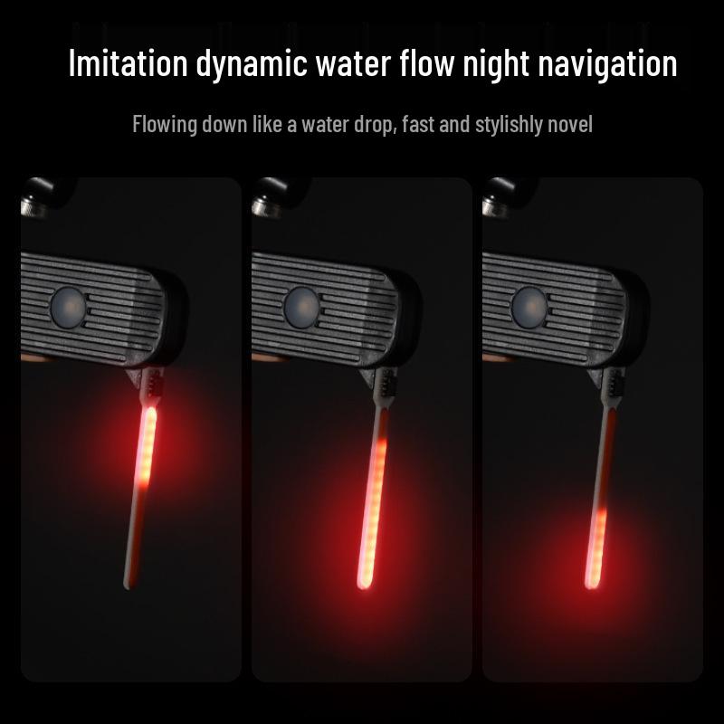 Светодиодный задний фонарь с USB-зарядкой для ночной езды на велосипеде - Крепление на ремешке и динамическая навигация