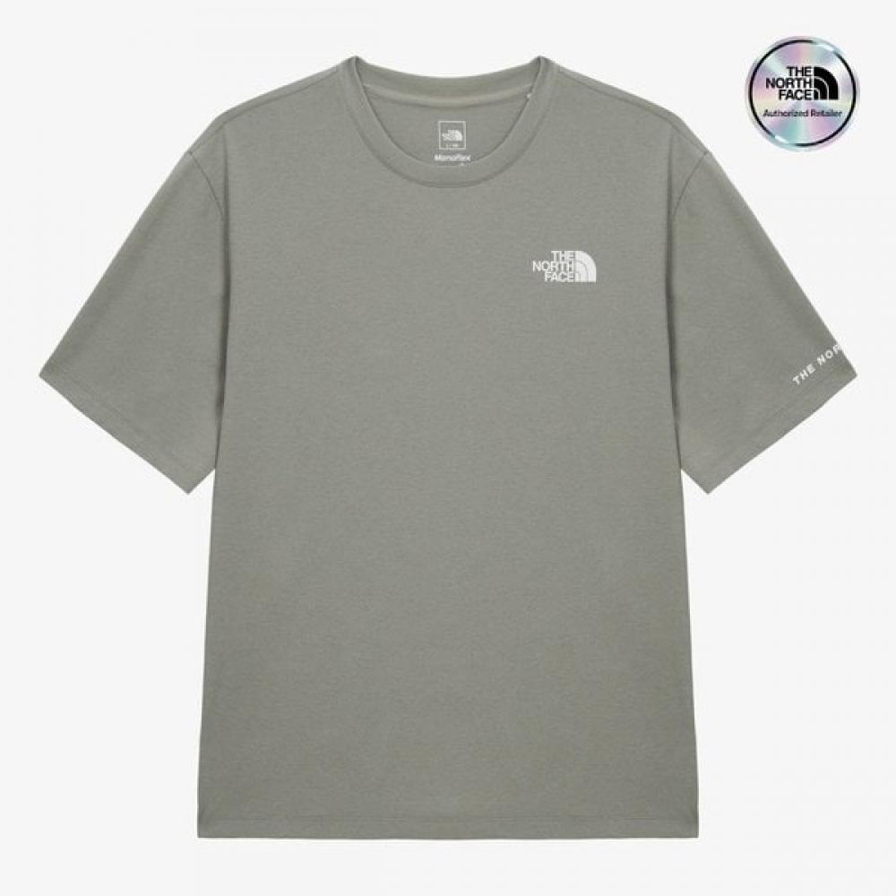 The NorTh Face Release ShorT Sleeve T shirT Grayish Khaki nT7us02d