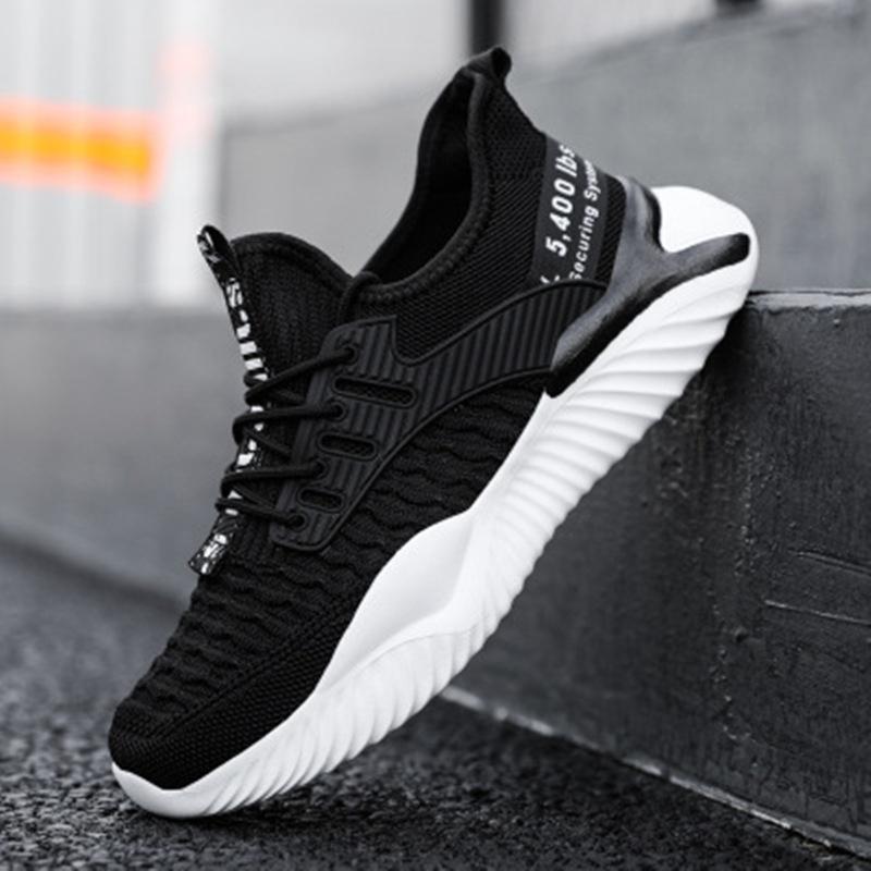 Flying Woven Sports Men's Shoes 2025 Summer Breathable Casual Shoes Versatile Men's Trendy Shoes Mesh Dad Shoes