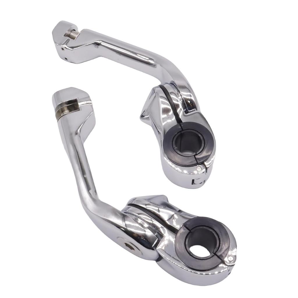 ZCJSZP Applicable Motorcycle 1 1/4" Highway Peg Mount Highway Peg Long Angle Foot Peg