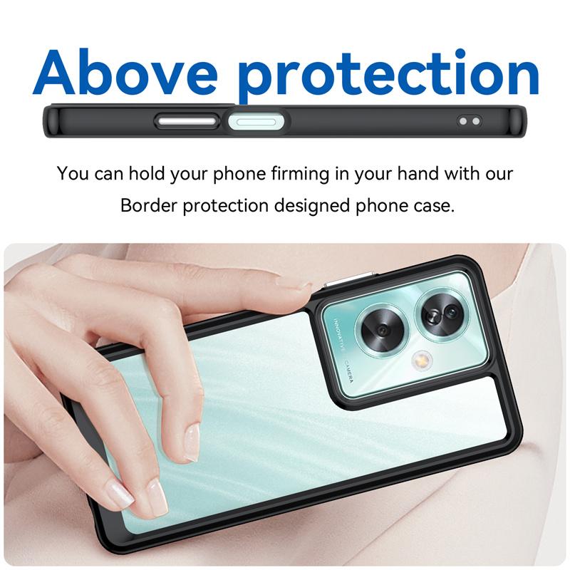 Прозрачный противоударный чехол TPU для OPPO A79 5G A98 A78 A58 A77 A77S A57 A57S Защитный чехол с полной защитой