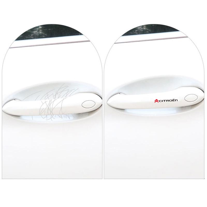 FRPM6 8pcs Car Door Handle Stickers Transparent Protector Film For Citroen C1 DS3 C2 C3 Vts C4 Saxo C4L C5 C6 C8 Xsara C3-XR Picasso