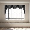 Black Beaded Lace Waterfall Valance Lightweight Breathable Easy Installation Luxurious Small Window Semi Sheer Swag Waterfall Valance