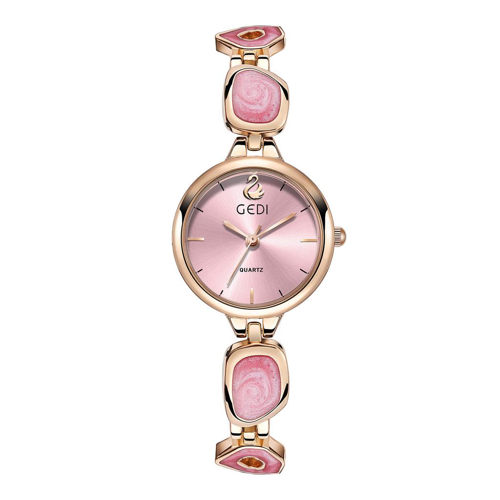 Women's Watch Chinese Style Bracelet Watches Pink Goose Logo Image High Quality Waterproof Female Fashion Quartz Wristwatches