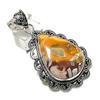 Natural Mookaite Gemstone Handmade 925 Sterling Silver Gift Pendant 2.56" g9O53