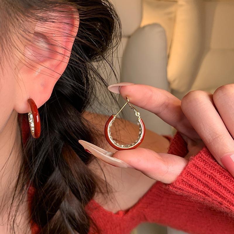 Серебряная игла акриловые серьги С-образной формы, модные и простые, универсальные серьги с характером, серьги нишевого дизайна