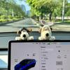 Tesla Girls Interior Screen Ornament: Master Dog Car Decoration for Center Console