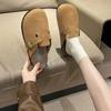 Женские полушлепанцы Birkenstock с закрытым носком в британском стиле 2024 года: Туфли на толстой подошве, слипоны для весенне-осенней носки на открытом воздухе