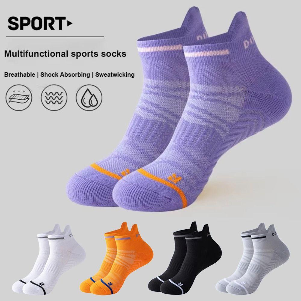 Дышащие носки для бега, разные цвета, спортивные, для фитнеса, велосипедные, для бега, носки-лодочки до щиколотки, мужские, женские
