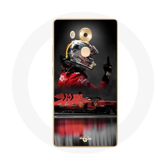 Coque pour Huawei Mate 8 Formule 1 Sebastian Vettel Pilote automobile F1 Rouge