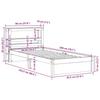VidaXL Bed Frame with Headboard Without Mattress 90x200 Cm 3305989