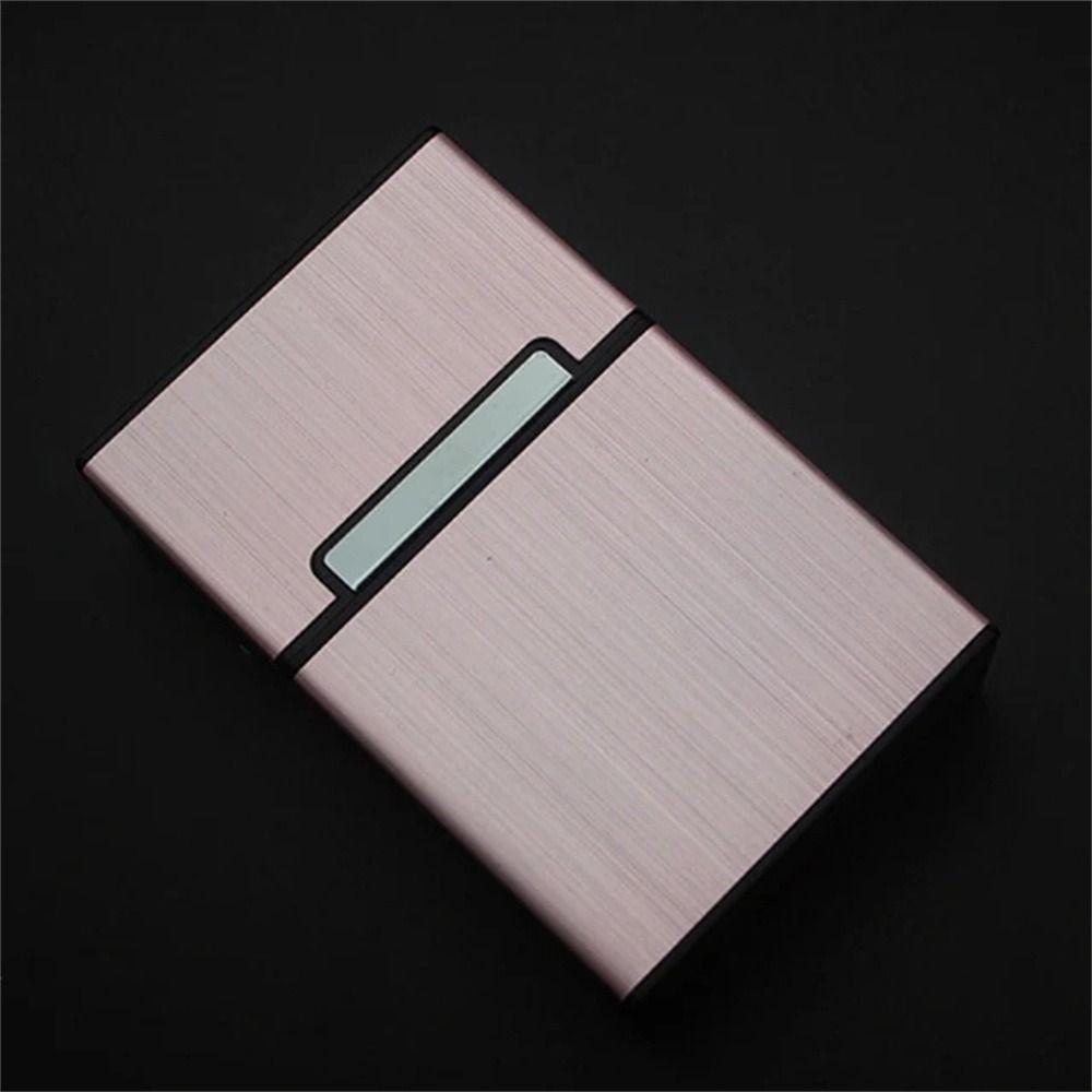 Magnetic Button Name Card Holder Aluminum Zinc Zinc Alloy ID Card Case Fashion Business Card Box  Storage Box