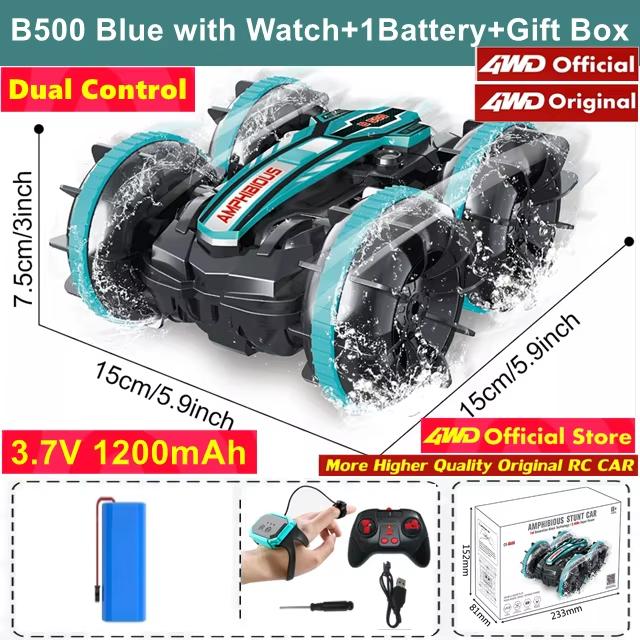 Новый 4WD амфибийный автомобиль с дистанционным управлением для трюков на суше и воде, датчик жестов, внедорожник 4x4, водонепроницаемый монстр-дрифт, игрушка, подарок для детей