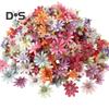 100Pcs/Bag Easy To Maintain Artificial Flower Head Fadeless Fabric Beautiful Garland Fake Flower Wedding Decor