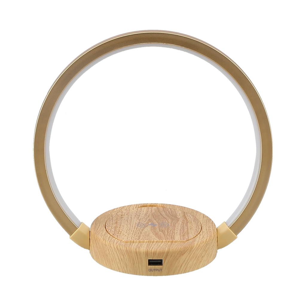 Светодиодная лампа-беспроводное зарядное устройство с 3 режимами освещения, заботливый свет для чтения для спальни, дома(Овальный стиль )