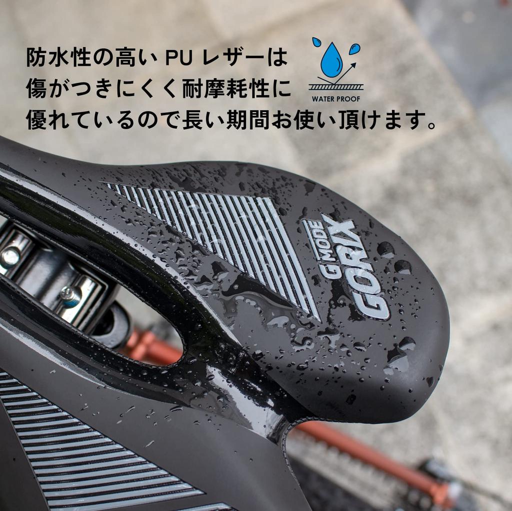 GORIX Седло велосипедное с коротким носом, широкого типа, с задним фонарем, водонепроницаемое, с подушкой из ПУ кожи, для шоссейного велосипеда, кроссового велосипеда, перфорированное, стильный дизайн [Седло]