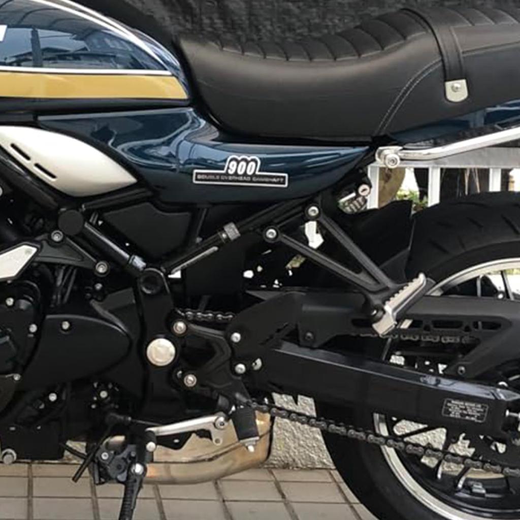 BYEMTTY Алюминиевые накладки на пятку, 1 пара, подходят для Kawasaki Z900RS Z900RS CAFE 2018 2019 2020 2021 2022 2023 2024 2025 (черный)