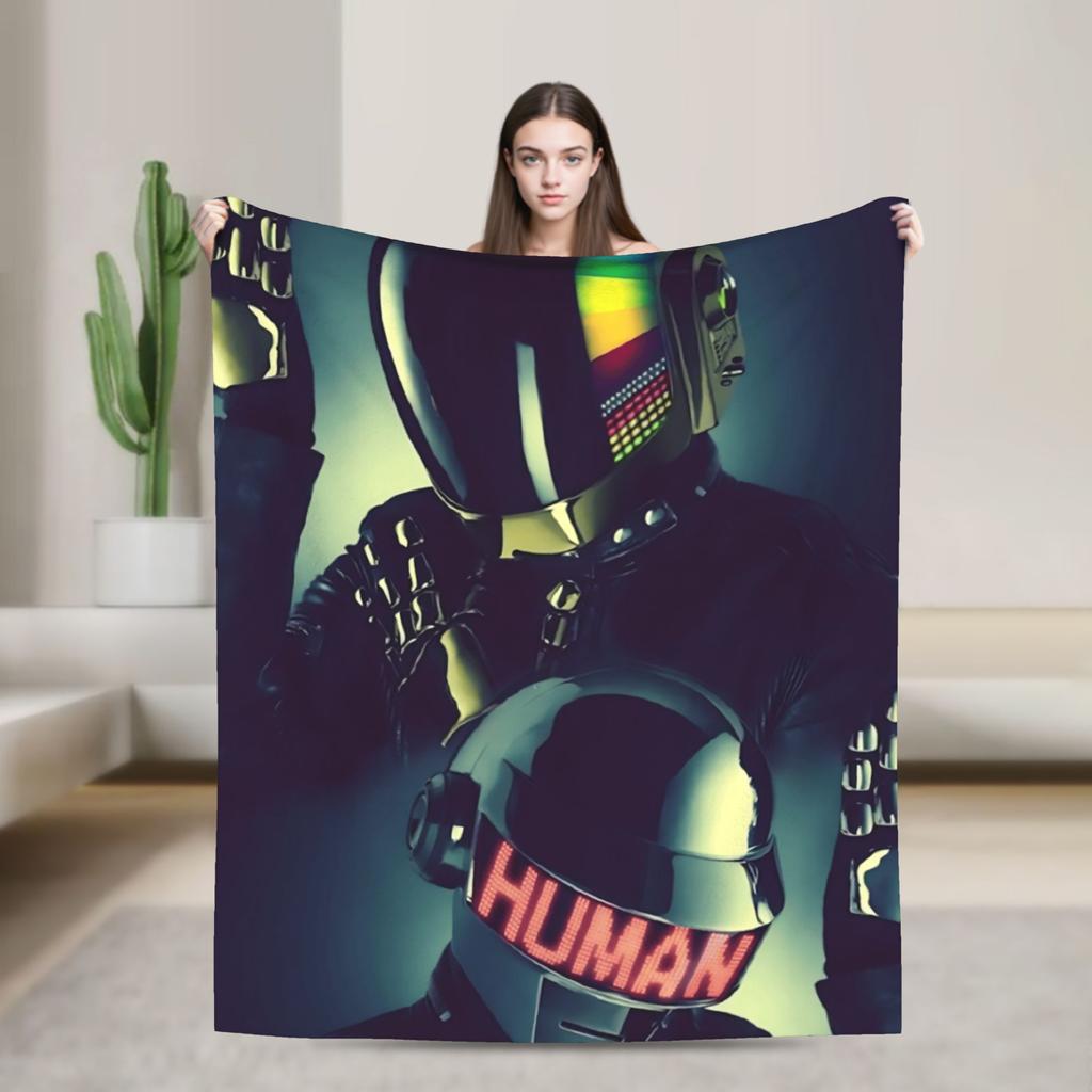 Шлем Daft Punk Супер Мягкие Одеяла Плед Плюшевый для Кемпинга С рисунком Диван Кресло Фланелевая Постельная Простыня Покрытие для Диван-кровати