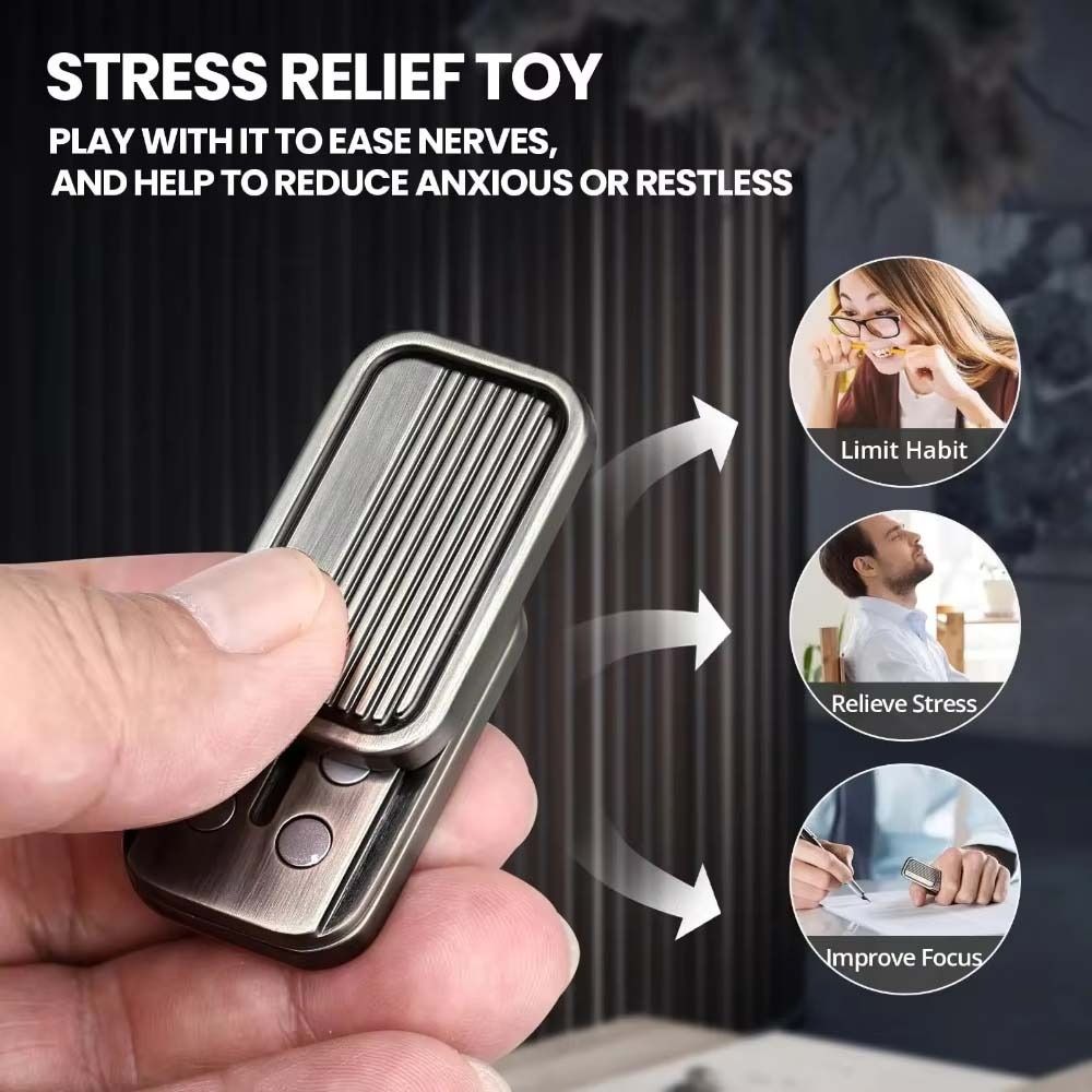 Hand Spinner Push Card Magnetic Camera Shaped Metal Fidget Toy Creative Fidget Slider  Office Home