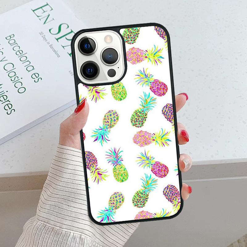 Милый чехол для телефона с рисунком ананаса для iPhone 17 Air 15 16 16e 14 13 Pro Max Coque 12 11 Pro Max PLUS мобильные fundas чехол