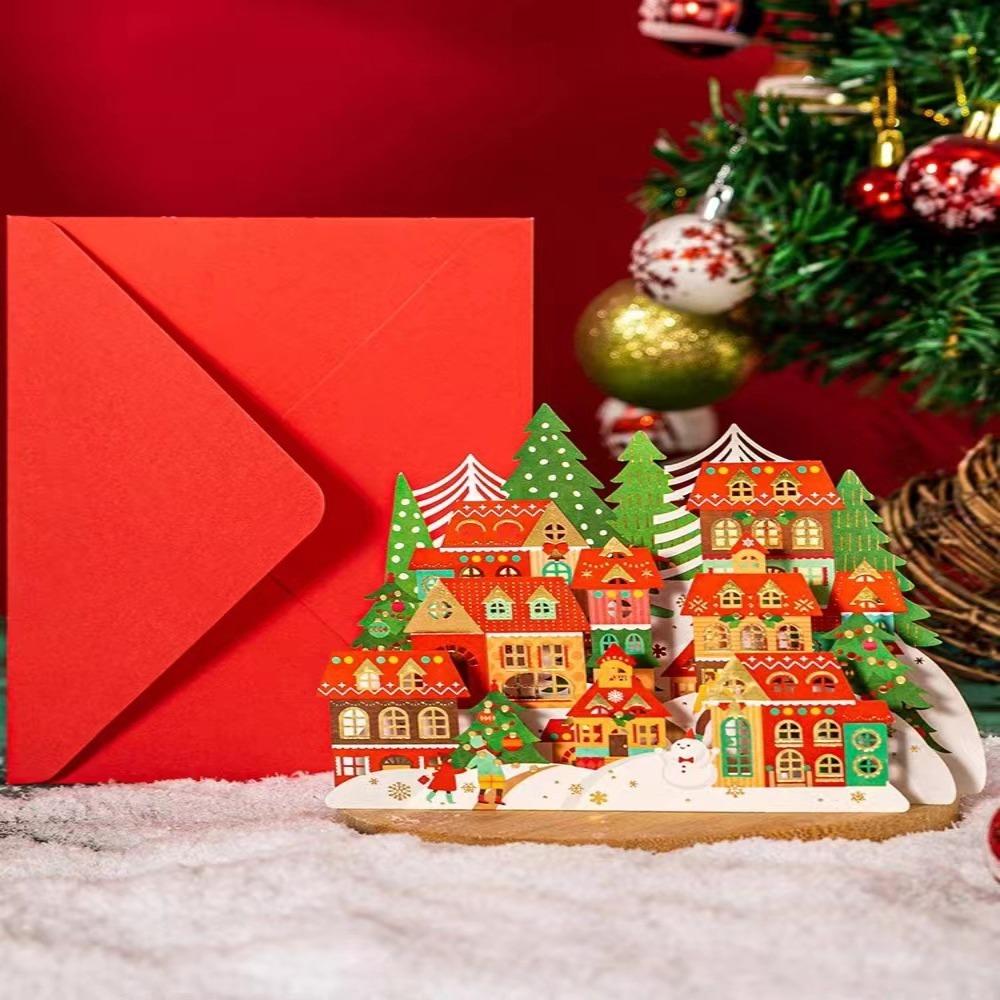 3D рождественские открытки с объемными элементами, лазерной гравировкой, открытки на Новый год, бумажная аппликация, тиснение горячим способом, благодарственное письмо, другу