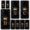 Phone Case For Realme 12 11 10 9 8 5G 7 6 GT5 GT3 GT2 Pro Plus C21 C11 C25 C35 Realme GT Neo 2 3 3T 5 Cover Crown Letter A To Z