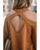 Cold Shoulder Hollow-out Back Sweater