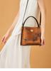 Leather handbag, niche, light luxury, small square bag, Chinese style women's bag, retro crossbody bag