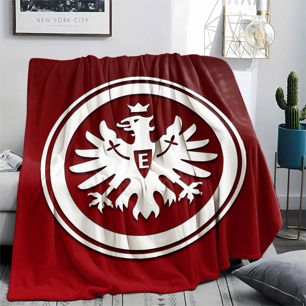 1PC Eintracht Frankfurt Patterned Flannel Blanket Suitable For All Seasons for Home Decor Warmth and Comfort Gifts Holiday Present