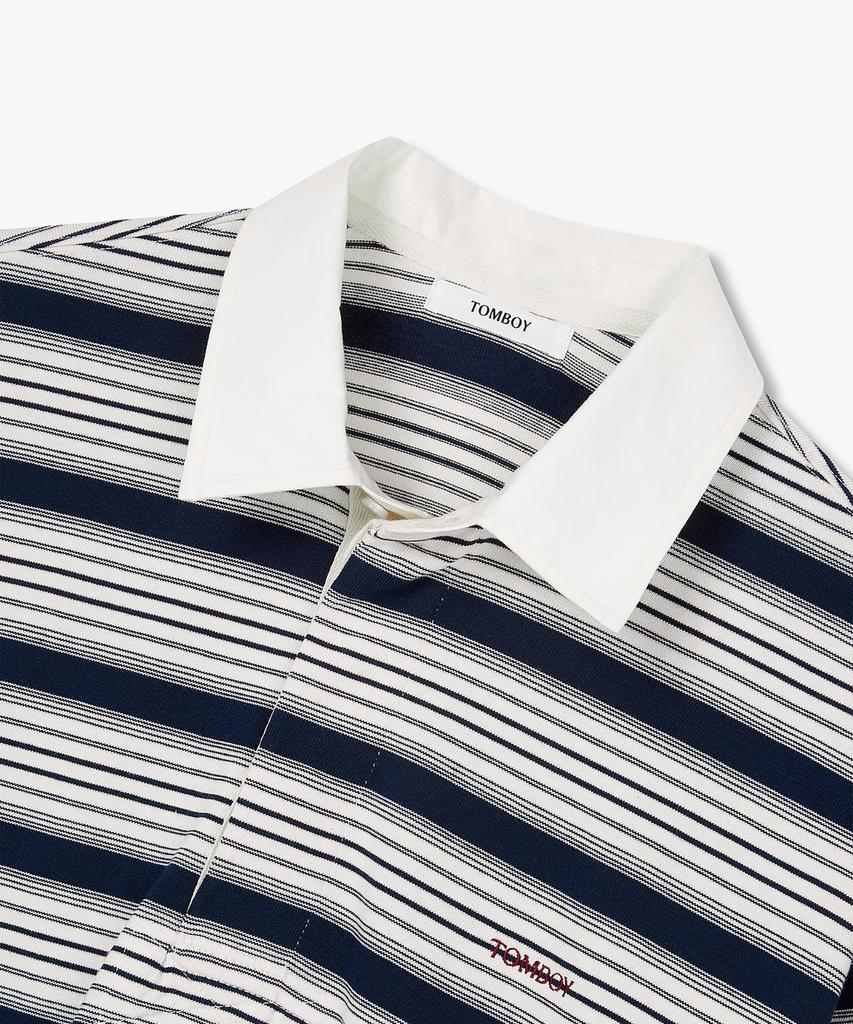 STUDIO TOMBOY [Men] Elbow Patch Rugby Polo Shirt_Navy 9156122111