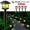 Солнечный светодиодный светильник для дорожек, водонепроницаемый уличный светильник для садового декора, уличного освещения для ландшафтного двора, патио, подъездной дороги