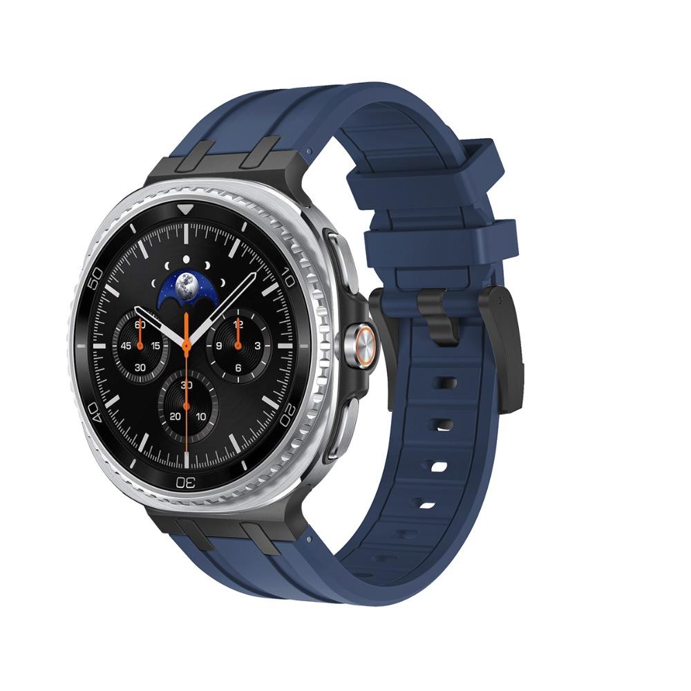 Роскошный резиновый ремешок для Samsung Galaxy Watch 8 Classic 46 мм Силиконовый мужской браслет Для samsung watch 8 40 мм 44 мм Ремешок с изогнутым концом