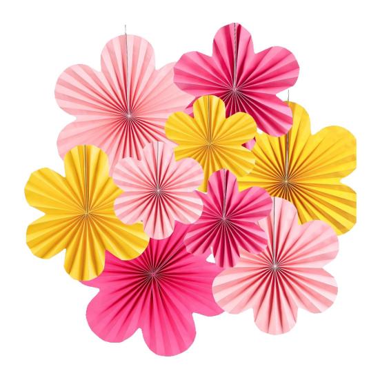 9 шт. Подсолнух бумажный веер цветок подвесной потолочный знак весенние украшения для вечеринки