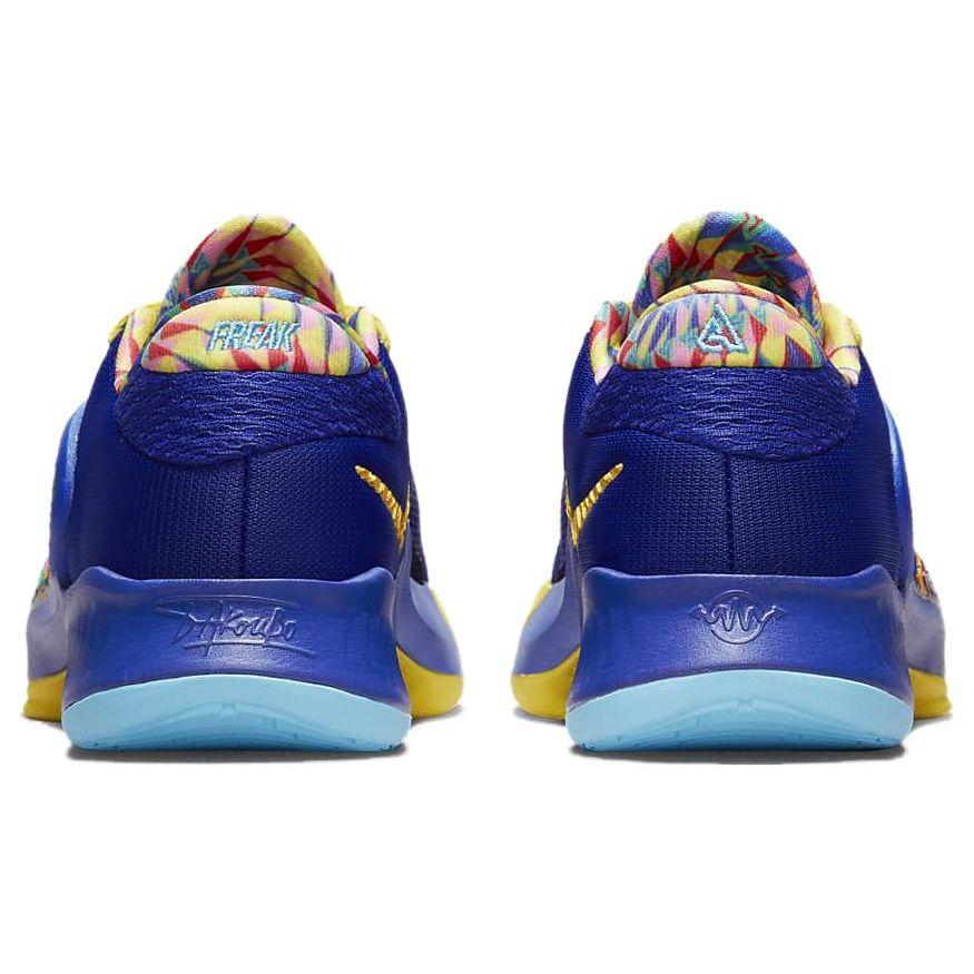 Nike Zoom Freak 4 SE GS Kaleidscope Детские кроссовки Синие Deep-Royal-Blue Opti-Yellow DV3017-400