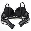 2Pcs Simple Solid Floral Lace Underwire Bra Cross Strap Padded Underwear 36-42 B Cup Women's Lingerie