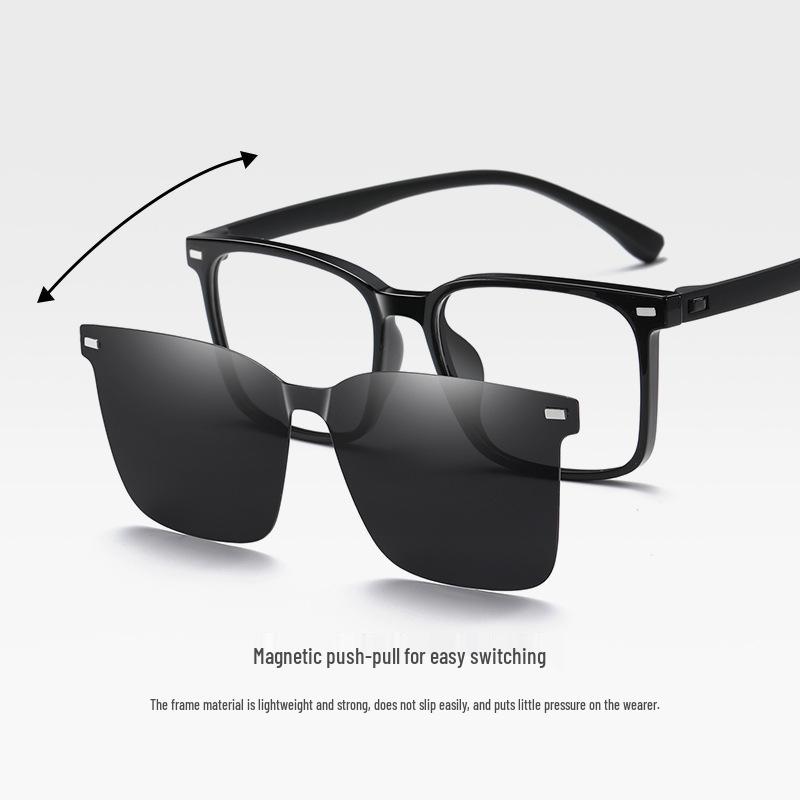 Модные поляризованные солнцезащитные очки-клипсы, оправа TR90, готовы для установки линз по рецепту, защита от УФ-лучей