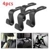 4Pcs Car Back Seat Bag Handbag Hooks Plastic Headrest Hanger Storage Groceries