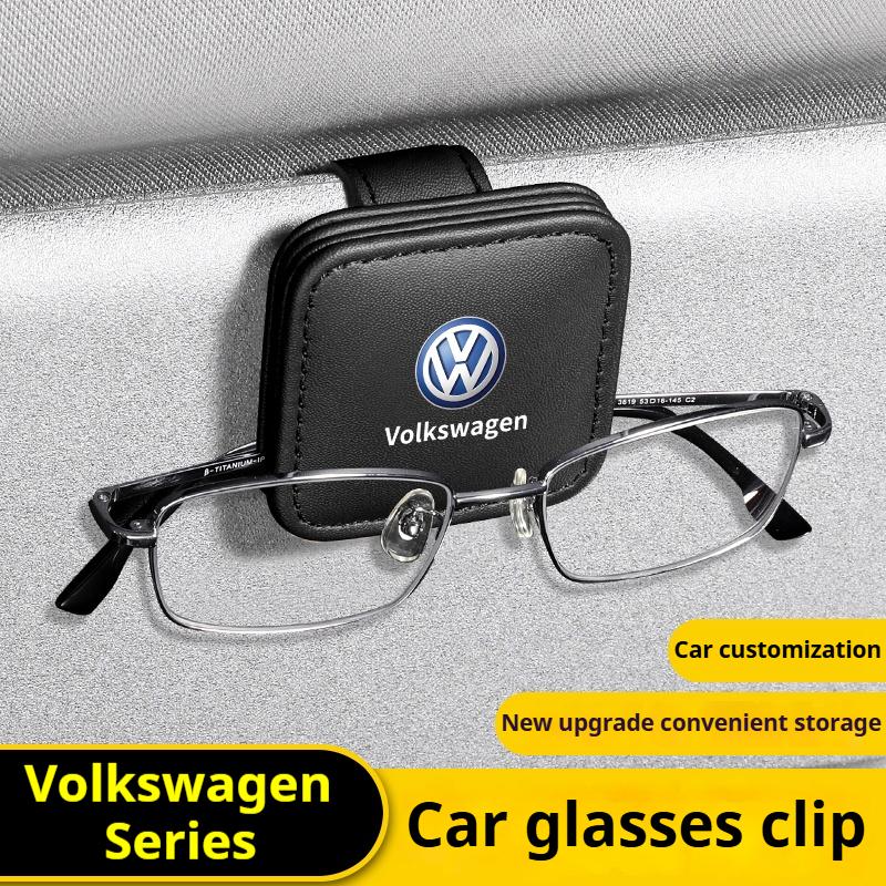 Hub Caps Car Visor Glasses Storage Box Sunglasses Clip Card Holder For VW Volkswagen Polo Golf Jetta Lavida Octavia Tiguan Passa