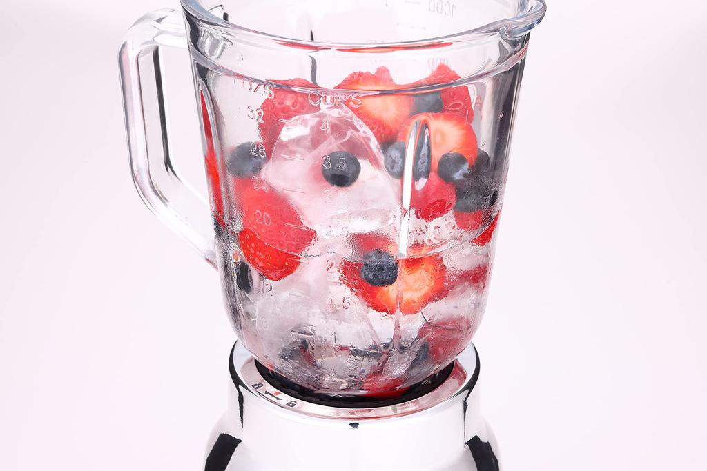 Мельница-миксер в стиле ретро, красная стеклянная чашка с мельницей для льда, совместимая с кофемолкой объемом 1 л, с рецептом, стеклянный миксер, ретро-миксер, смузи-машина, соковыжималка D&S DS.8571