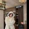 Women's Autumn And Winter Imitation Fur Hooded Coat Medium And Long Solid Color Coat Long Sleeve Jacket
