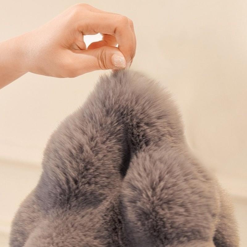 Роскошный плюшевый чехол для дивана из искусственного меха, зимнее теплое полотенце в форме пузыря, подушка, супермягкий пушистый бархатный чехол для домашнего декора