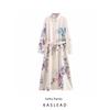 Kaslead New Arrival Women's Clothing Fashion Style Fashion Minimalist Printed Shirt with Belt Long Sleeves Dress