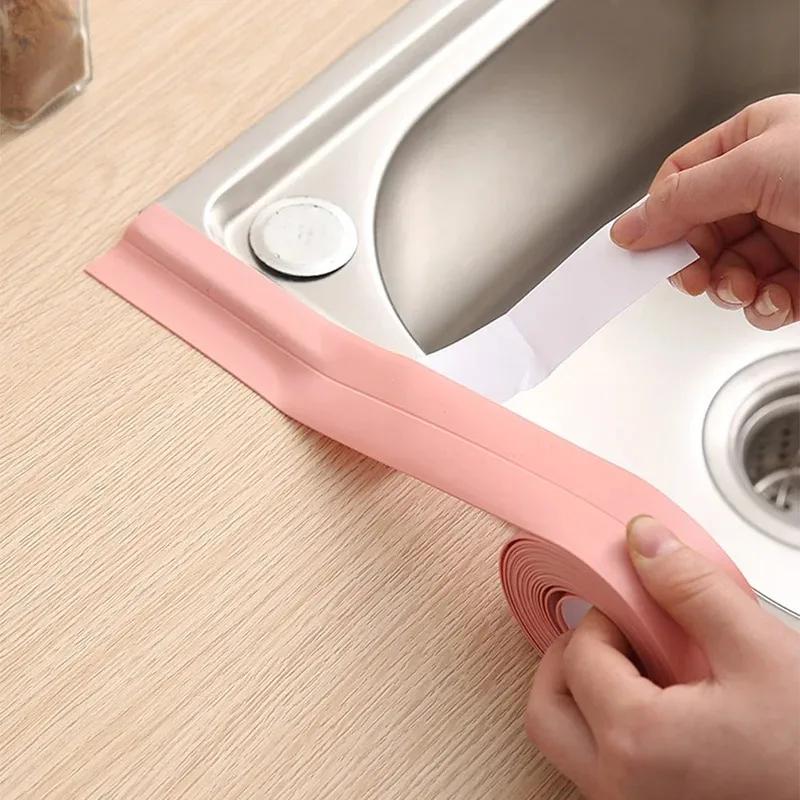 Душевые баки Декор комнаты Кухня Украшение дома Самоклеящаяся Водонепроницаемая 320 см Герметизирующая лента для ванны Наклейка на стену Ванная комната